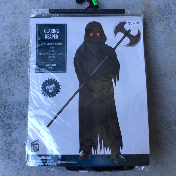 Glaring Reaper Kids Costume! New! - Picture 3 of 5